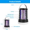 Waterproof Bug Zapper Mosquito Killer Lamp Rechargeabl Insect Fly Pest Trap