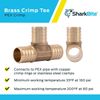 SharkBite 1 Inch Crimp Tee, Brass Plumbing Fitting, PEX Pipe, PE-RT, UC374LFA