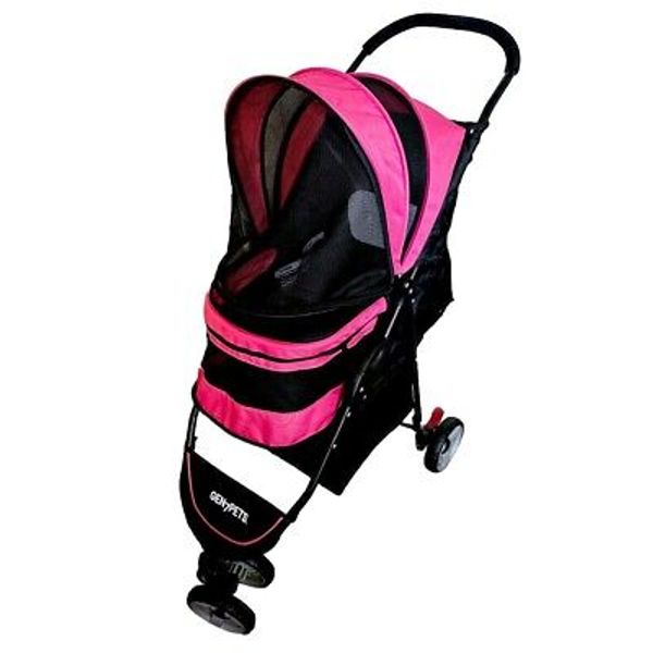 Regal Plus Lightweight 4 Wheel Foldable Dog Pet Stroller Raspberry Sorbet Pink