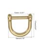 PATIKIL D-Ring Shackles, 3Pcs 1/2 Inch Inside Width Solid Pure Brass U Shape Small Shackles for DIY Leather Craft Replacement