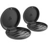 ARGOMAX - 2 Pack Retainer Mouth Guards Travel Cases, Black + Black
