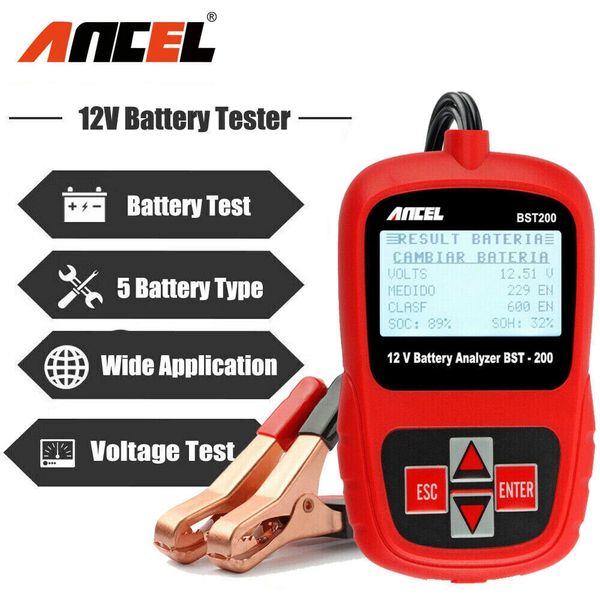 12V Battery Load Tester Autocycle Marine Car Alternator Analyzer Diagnostic Tool