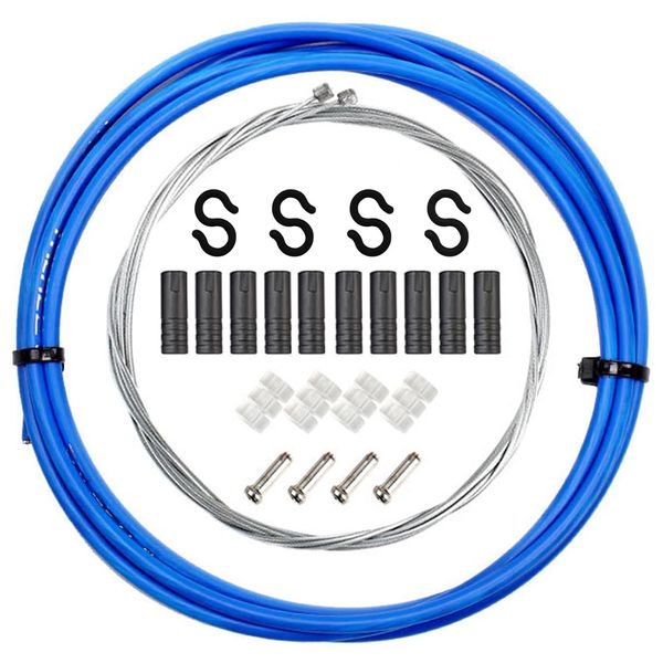 Bicycle Shift Cable Kit CTRICALVER Bicycle Shift Cable Bicycle Shift Shift Cable Set Bicycle Cable Mountain Road Bike Universal Bicycle Shift Cable Bicycle Cable Set (Blue)