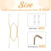 Plate Hangers for Wall for 8-10 inch, 4 Pack, Gold