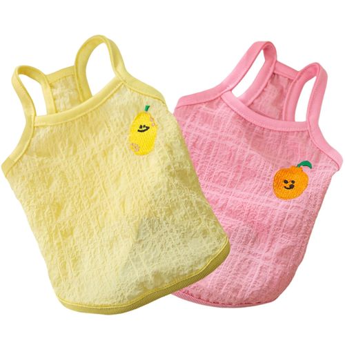 Sweet Dog Vest Summer Lightweight Cartoon Pet T-Shirts Soft Breathable Dogs Tee Shirt Sleeveless Vest Dog Apparel for Medium Small Dog