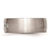 Chisel Stainless Steel Brushed CZ Cross Ring SR608