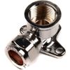 NPH 15mm x 1/2" Wall Plate Elbow Compression Chrome on Brass
