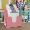 Acrimet Incline Desk File Sorter Step 5 Sections Heavy Duty (Solid Pink Color)