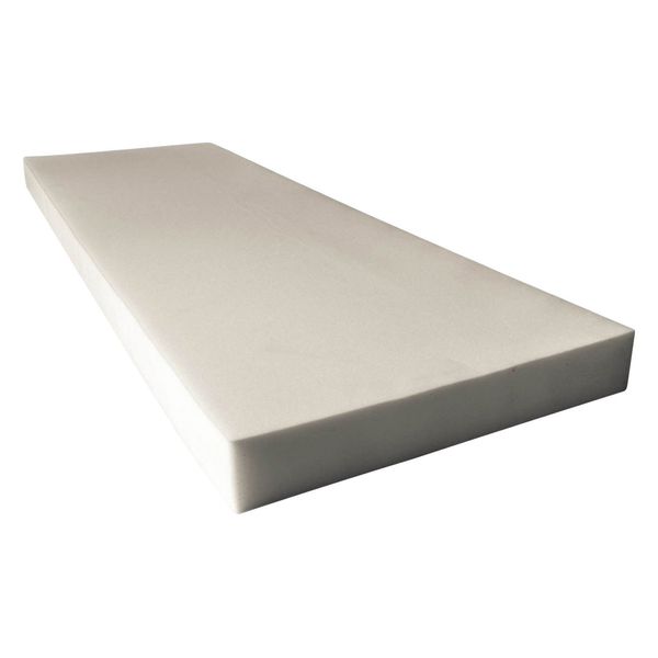 AK Trading Upholstery Foam High Density Cushion (Seat Replacement, Foam Sheet, Foam Padding), 1" H x 24" W x 72" L,White