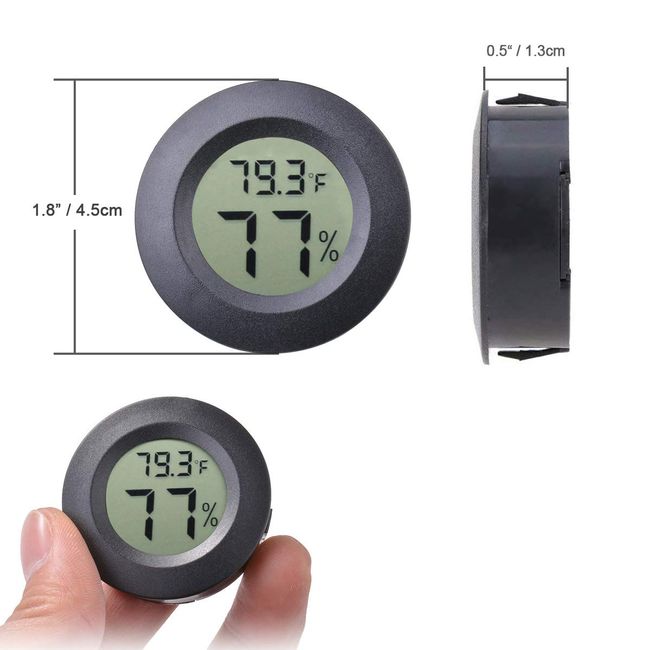Mini Hygrometer Thermometer Digital Lcd Thermometer Round Humidity