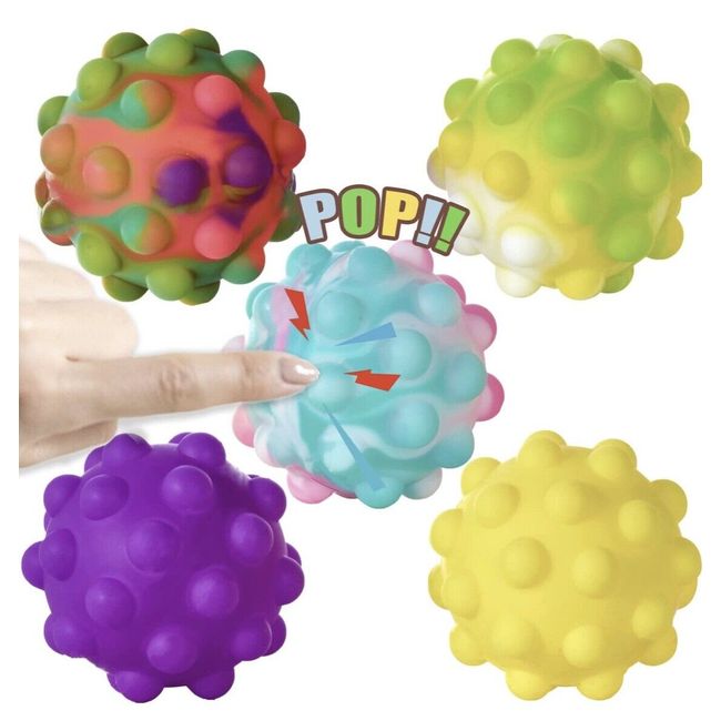 5 PCS Stress Balls Fidget Toys，Pop Ball Bubble Sensory Fidget Toys