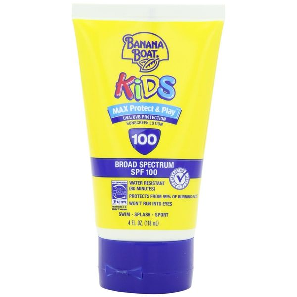 Banana Boat Kids Max Protect & Play Broad Spectrum Sunscreen SPF 100 4 oz