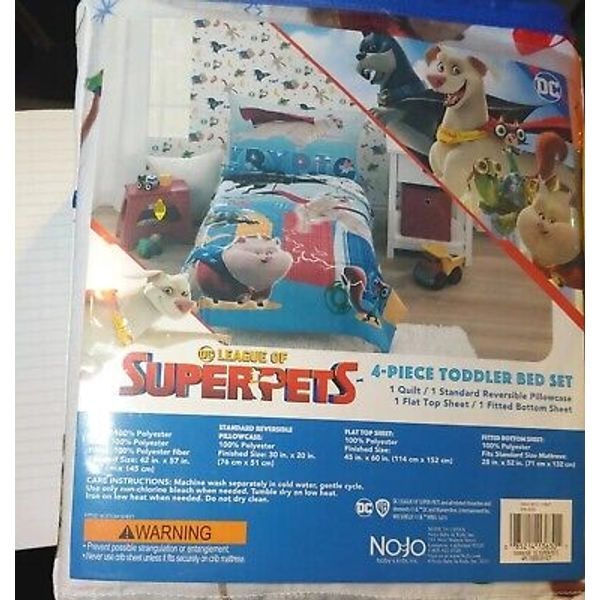 DC League Of Superpets 4-Piece Toddler Bed Set New In Package (NEW MOVIE COMING)