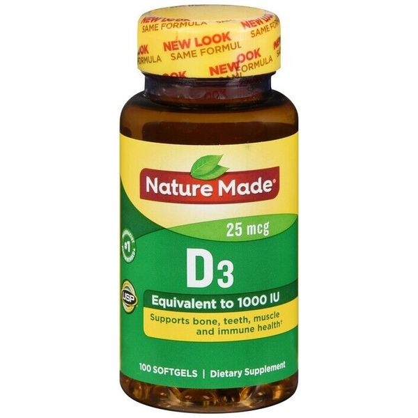 Nature Made D3 1000 IU (25 mcg) Softgels 100 EA