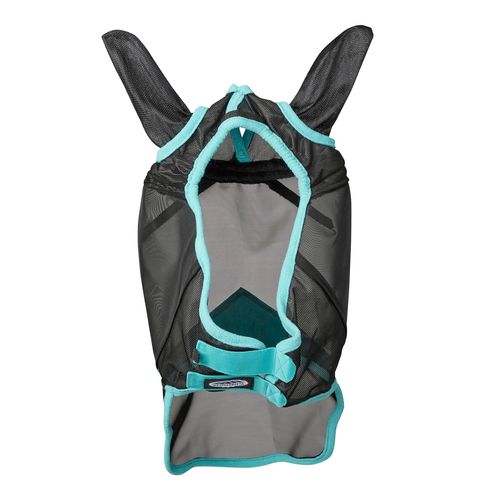WeatherBeeta ComFiTec Deluxe Fine Mesh Mask with Ears & Nose, Grey/Turquoise, Cob