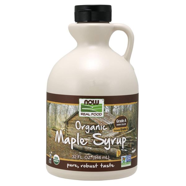 NOW Foods Organic Maple Syrup,Grade A Dark Color, 32-Ounce