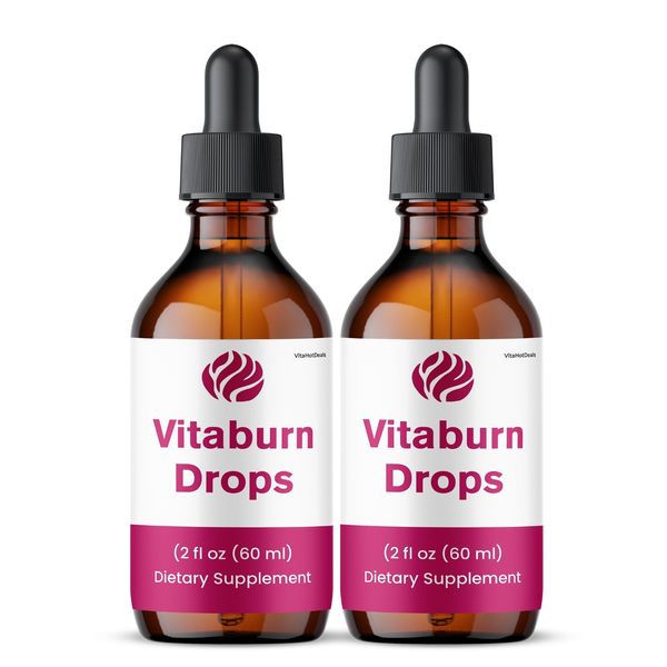 VitaBurn Drops Liquid Supplement, Max Strength Supplement, Vita Burn (2 Pack)