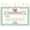 KG2 Custom Printed Stock Certificates, Green, 15-Pack