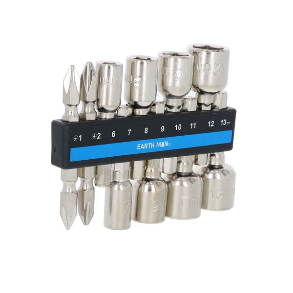 Takagi Earth Man Socket & Bit Set, 10 pcs DB-24
