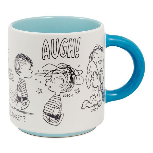 Hallmark Peanuts Mug (75th Anniversary Linus Through the Decades), 17.5 oz
