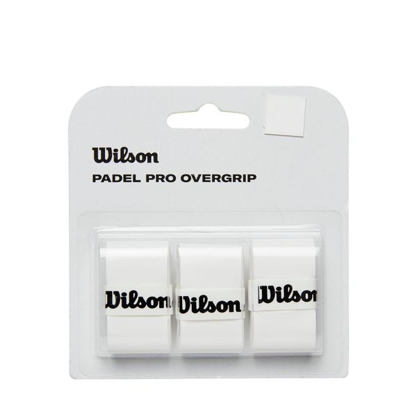 Wilson Unisex Adult Pro Overgrip Grip Tape, White, Pack of 3