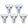 Philips LED GU10 Master Value, Spot, Neutral White, 3000k, 6.2W LED, 80W Equivalent, Dimmable, 5 Pack