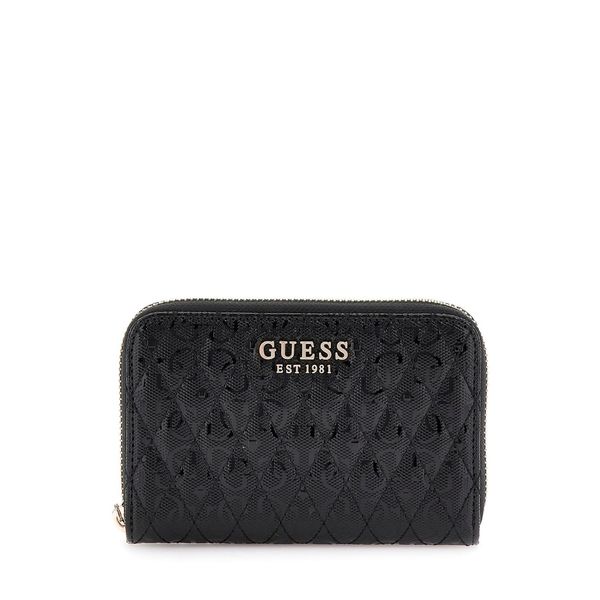 Guess Betula SLG Medium Zip Around Wallet Black, Black