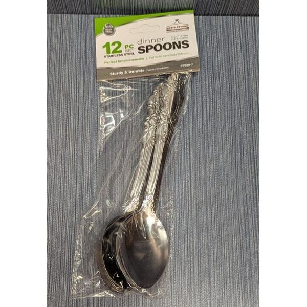 Wee's Beyond 12 Pc Table Spoon Set Stainless Steel Dinner Soup Flatware