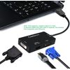 CableDeconn DisplayPort 1.2 to HDMI 4K DVI VGA 3 in 1 Multi-Function Cable Adapter Converter