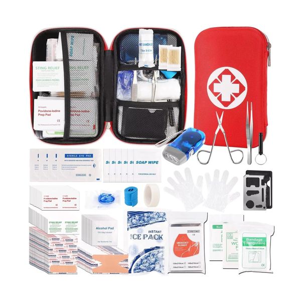 315 PCS First Aid Kit,Trauma Kit with Essential Emergency Medical Supplies, S...