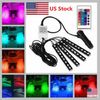 For Car SUV Interior Decor Neon Atmosphere LED Light Strip Bar Remote Control