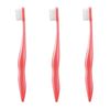 [3 pieces] Oral Care Toothbrush, Ricable, Red
