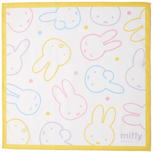 Marushin 5825003100 Lunch Cloth, Miffy, Pastel Colorful, Kindergarten, School Entrance Goods, Kindergarten, Elementary School, Boys, Girls, 16.9 x 16.9 inches (43 x 43 cm)