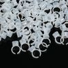 100/200/500Pcs Tattoo Ink Rings Disposable Tattoo Pigment Cup for Tattoo Ink and Eyelash Extension Glue(100pcs)