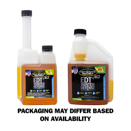 Hot Shot's Secret EDT+ Winter Defense, 7-in-1 Anti-Gel Diesel Fuel Additive, Prevents Gelling, Protects Diesel Fuel System, Diesel Additive Improves Cold Start, Boosts Cetane, 16oz, Packaging May Vary