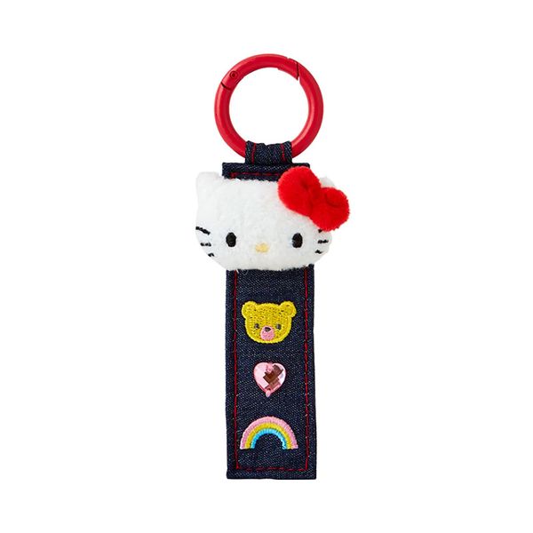 Sanrio 182923 Hello Kitty Tag Keychain (Denim Patch)