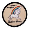 Café Viereck ® -U Unicorn Fun Patch Embroidered with Velcro - 7cm