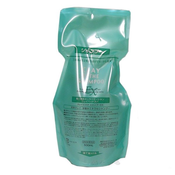 Clay Esthetic Shampoo EX, 16.9 fl oz (500 ml) Pouch, Cream, White, Refill, 16.9 fl oz (500 ml) (x 1)