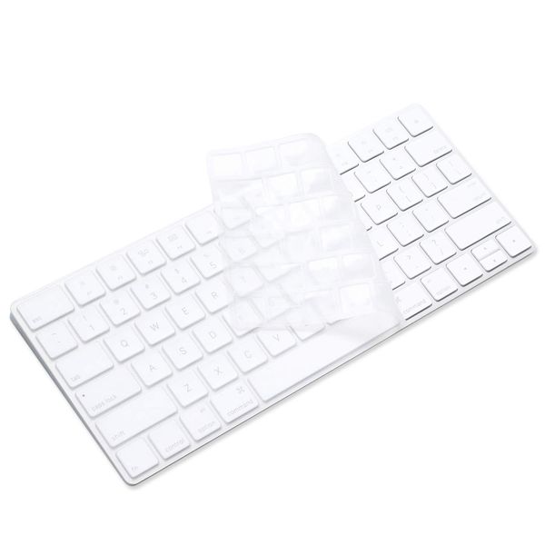 ProElife Ultra Thin Silicone Keyboard Protector Cover Skin for Apple iMac Magic Keyboard & Magic Keyboard 2 (WITHOUT Numeric Keypad, U.S Version, Model: MLA22L/A--A1644) (Transparent)