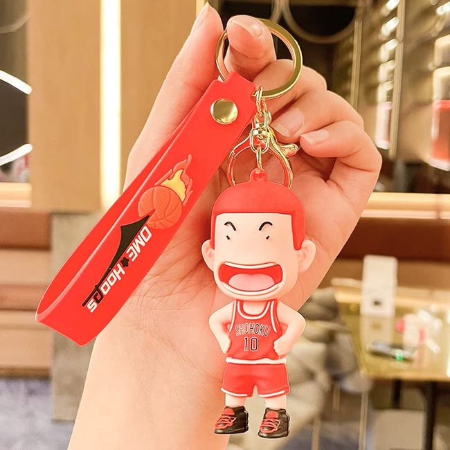 Slam Dunk Key Holder, Keychain, Stylish, Keychain, Ring, Cute Sakuragi Hanamichi, Ryota, Miyagi, Hisashi Mitsui, Kaede Rukawa, Figure, Car Decoration, Animation