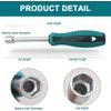 Utoolmart 7mm Non-Magnetic Tip Six Point Hex Nut Driver with 93mm Round Shaft