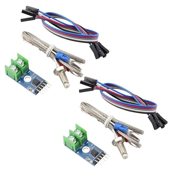 KKHMF 2pcs DC 5V MAX6675 Module + K Type Thermocouple Temperature Sensor Compatible with Arduino