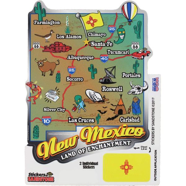 Flagline New Mexico - State Map Outline Vinyl Sticker