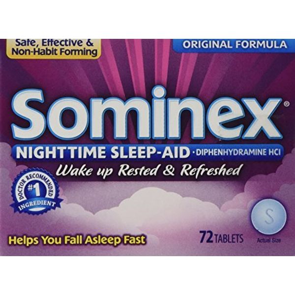 Sominex Night-Time Sleep Aid Tablets, Original Formula, 72-Count Boxes by Sominex