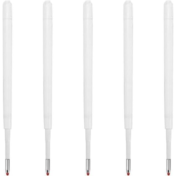 5 Pack | Blue 10cm/100mm Plastic Ballpoint Pen Ink Refill | Ball Inks Refills Replacements Pens