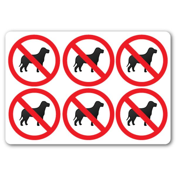 NO PETS health and safety signs shop pub office 6No 50x50mm