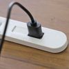 staxtools Single Outlet Recessed Furniture with USB (Black)