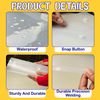 A5 Plastic Wallets Clear Popper Wallet Envelope Folders Transparent School Document Folder Press Stud Wallet Carry File Pockets Plastic Folder Office Files with Button Closure (5)
