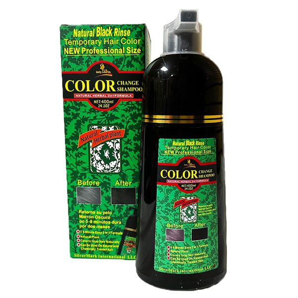 Deity Shampoo Color Change Kit Natural Herbal Black - Professional Size 14.1oz, 400ml…