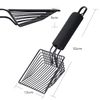 BasicForm Metal Cat Litter Scoop - Fast Sifting Deep Shovel with Comfy Handle, Designed for Multi-Cat Owners